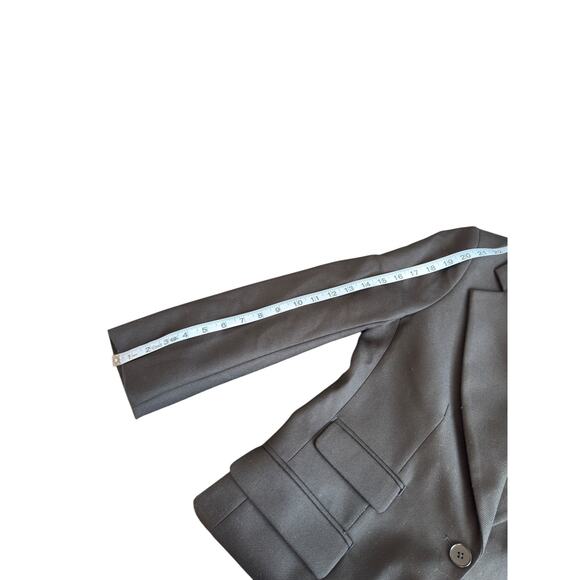 Banana Republie Lido Sculpted Italian Wool Blazer Black Luxury Classy Size 8 - Picture 10 of 12